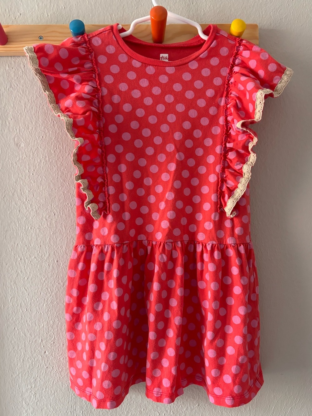 Tea Collection Crochet Trim Ruffle Dress - Picture 2 of 6